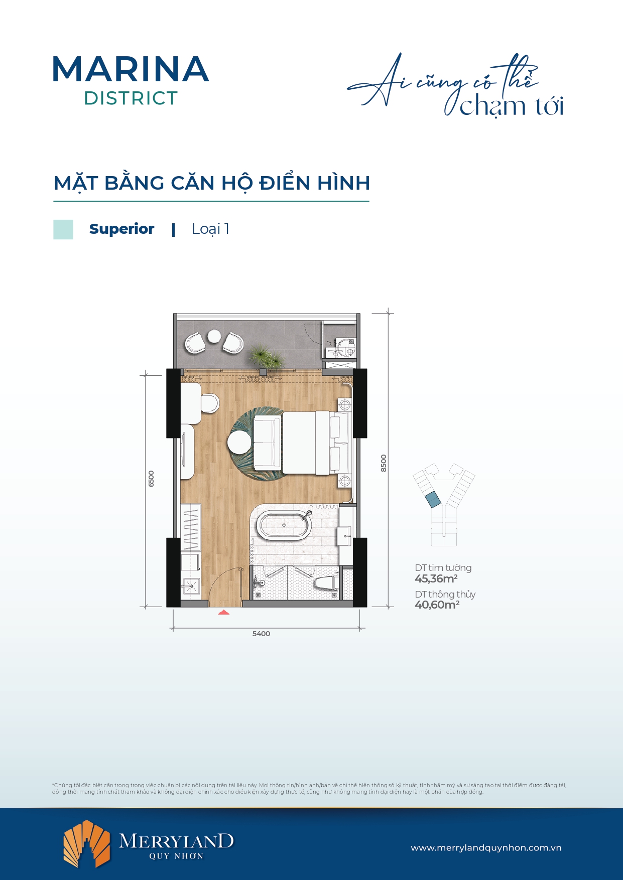 Mặt bằng căn hộ MerryHome Quy Nhơn - Marina District