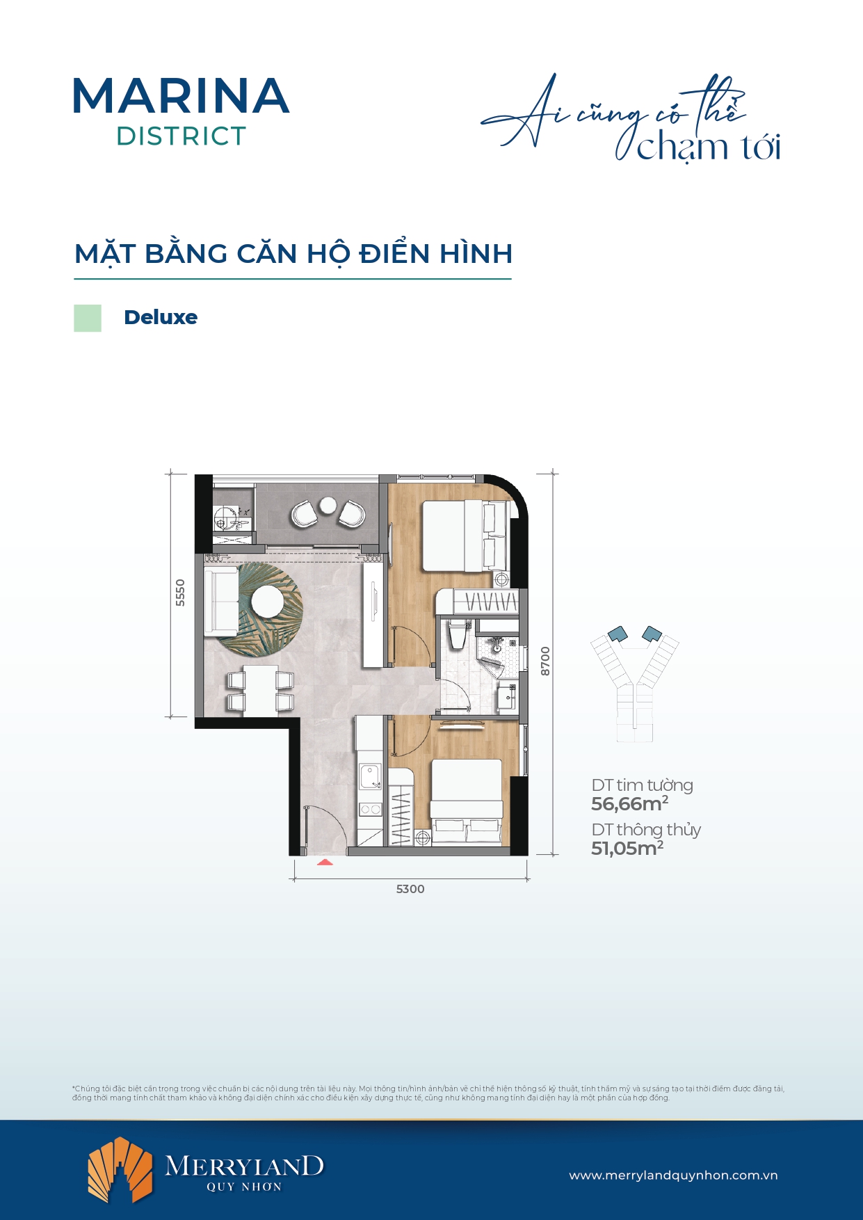 Mặt bằng căn hộ MerryHome Quy Nhơn - Marina District